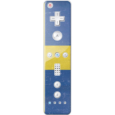 Sweden Flag Distressed Wii Remote Controller Skin